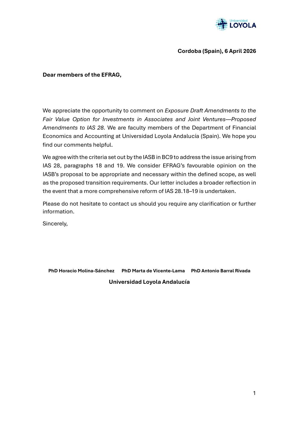 Primera página del documento