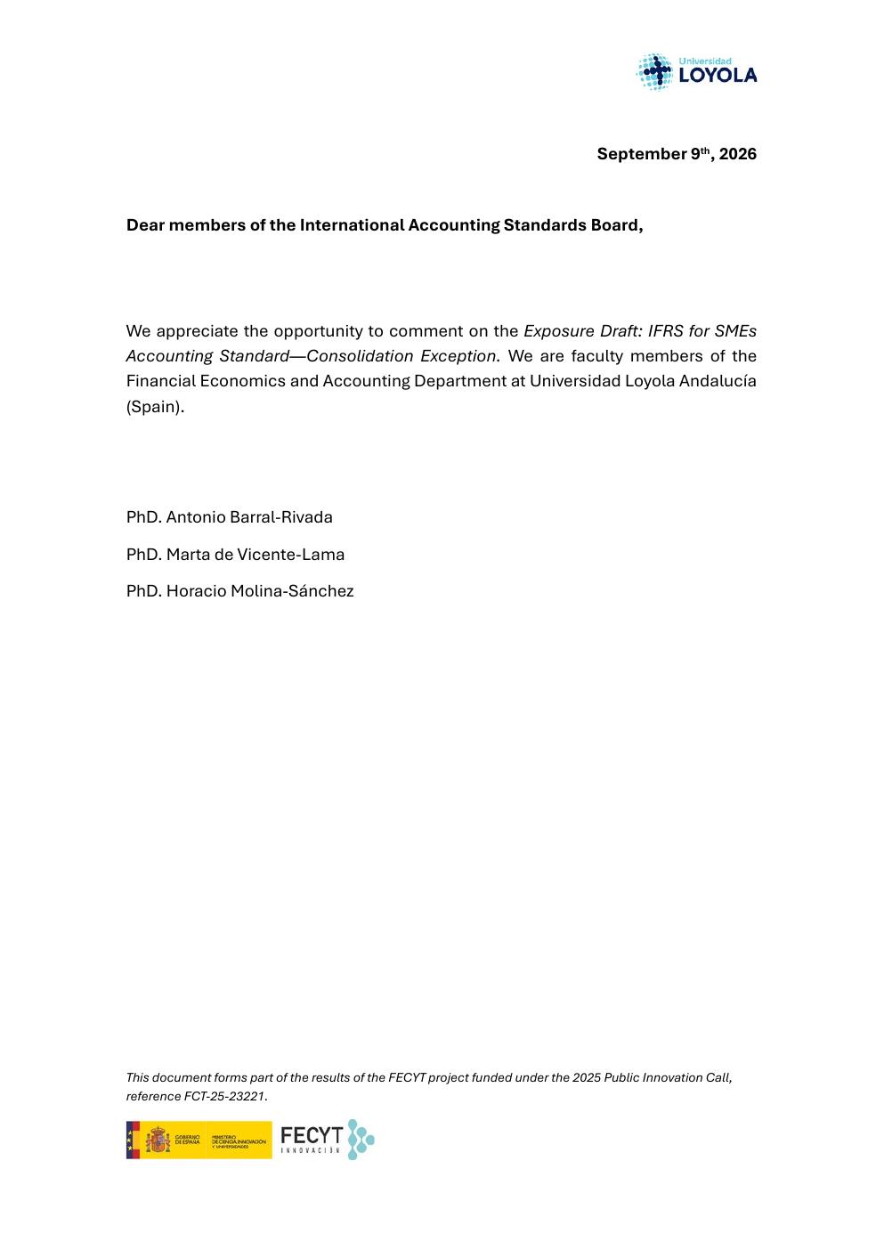 Primera página del documento