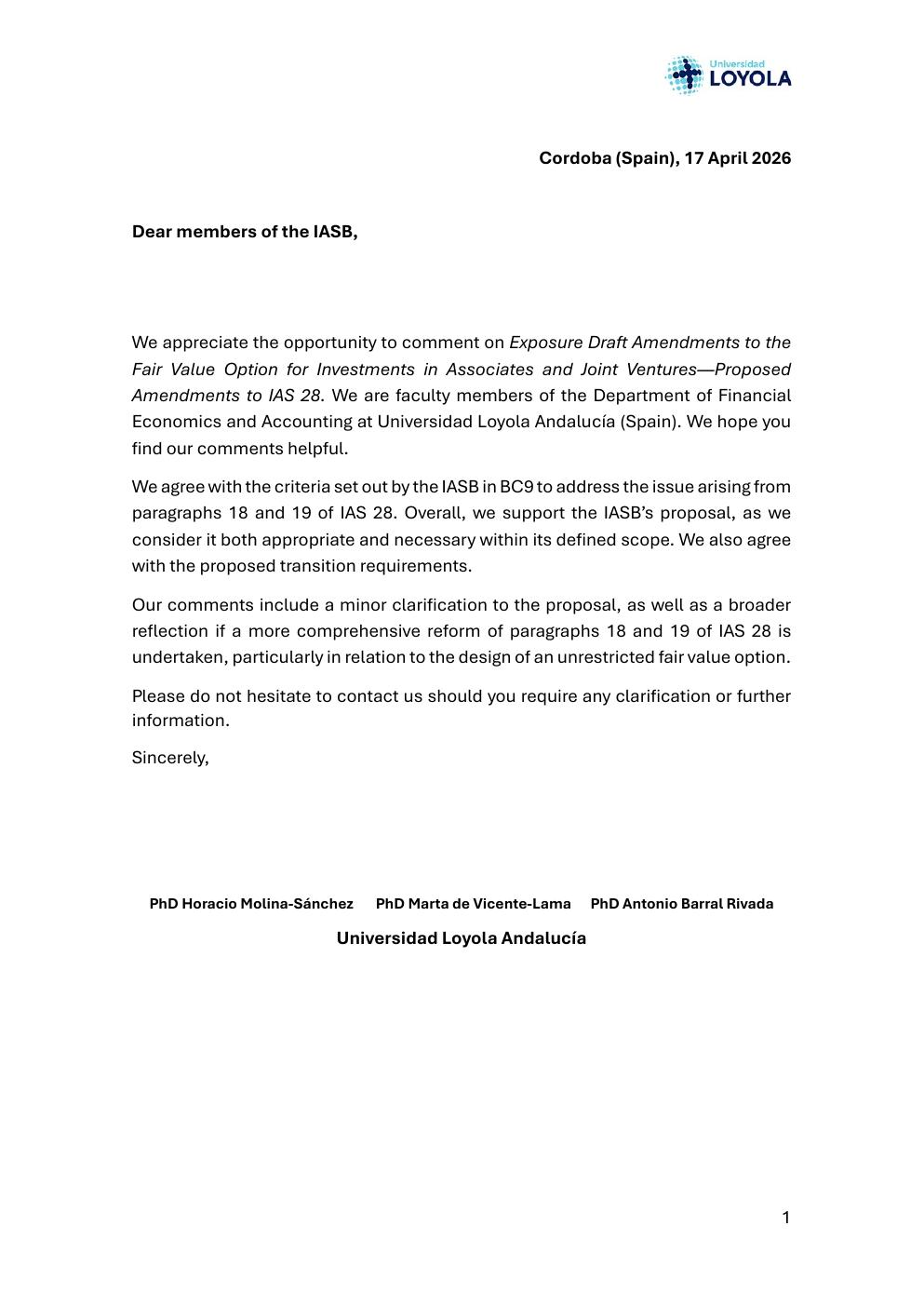 Primera página del documento